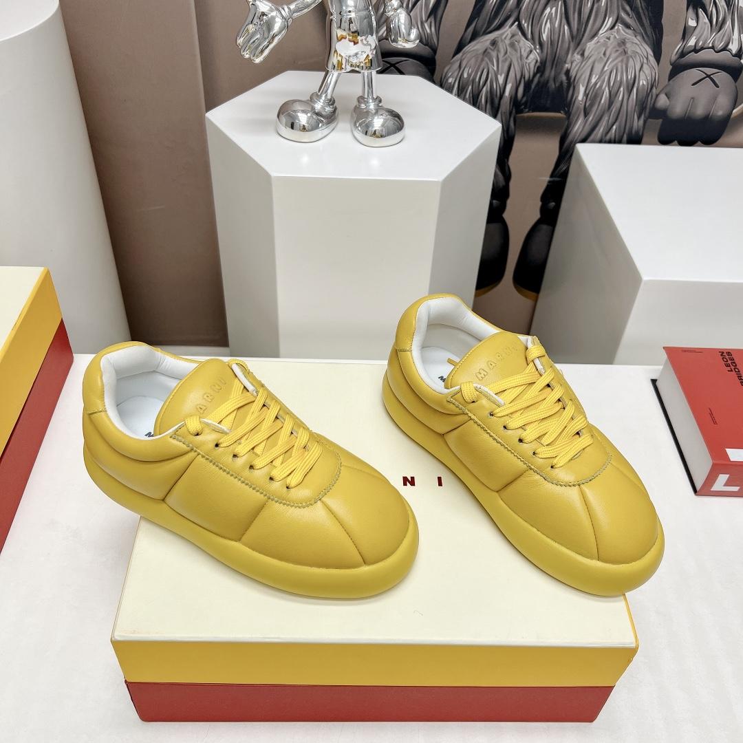 Marni Yellow Leather Bigfoot 2.0 Sneaker - PerfectKickZ