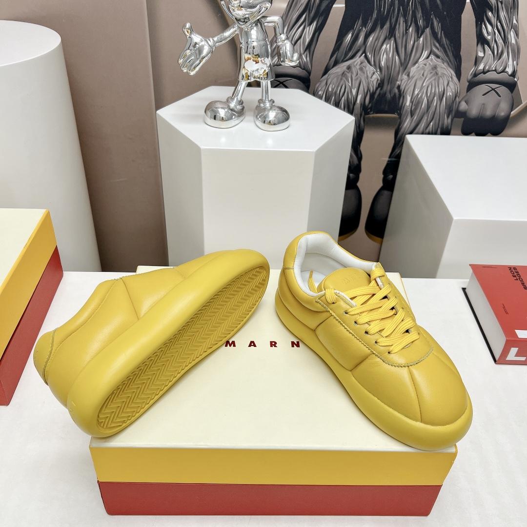 Marni Yellow Leather Bigfoot 2.0 Sneaker - PerfectKickZ