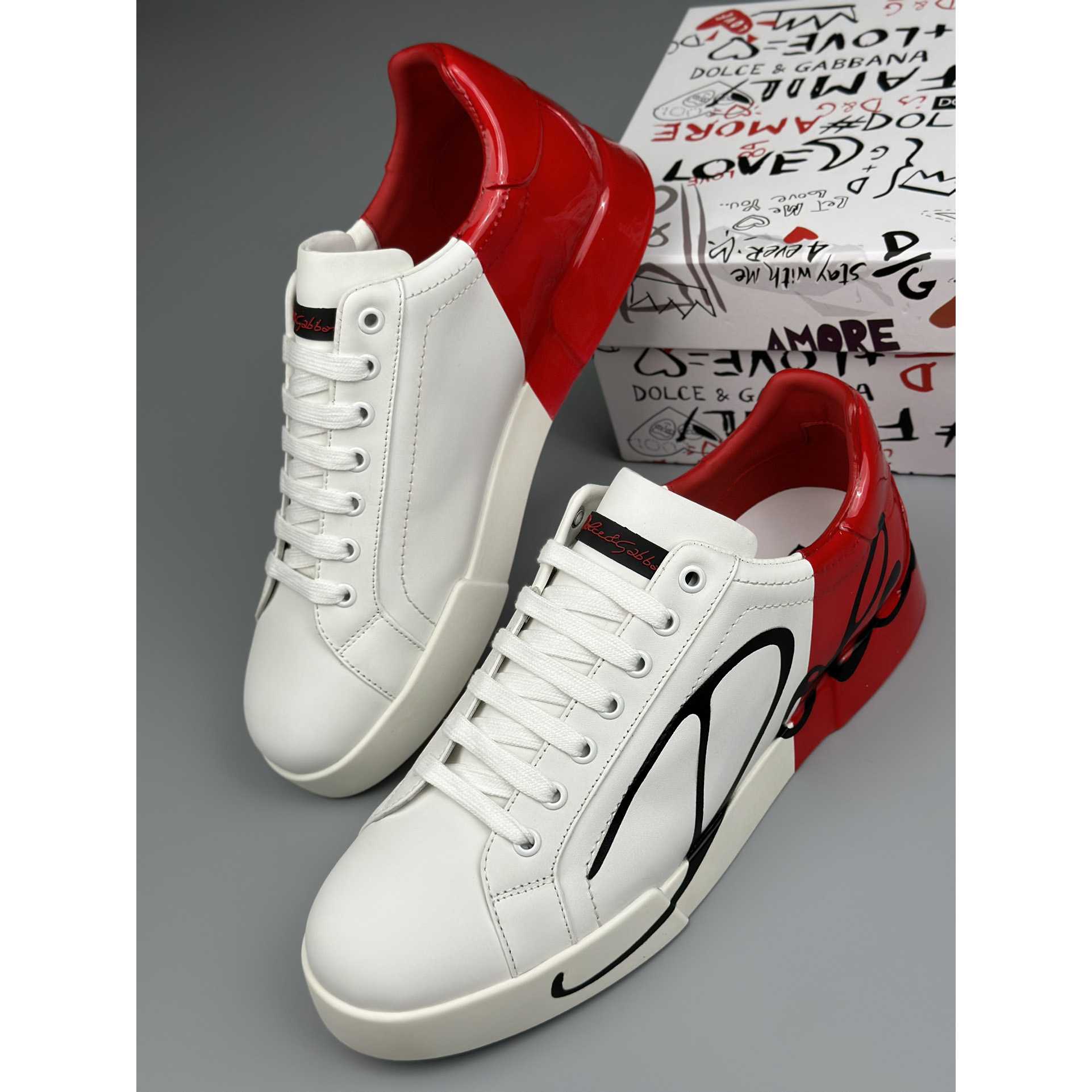 Dolce & Gabbana Leather Sneakers - PerfectKickZ