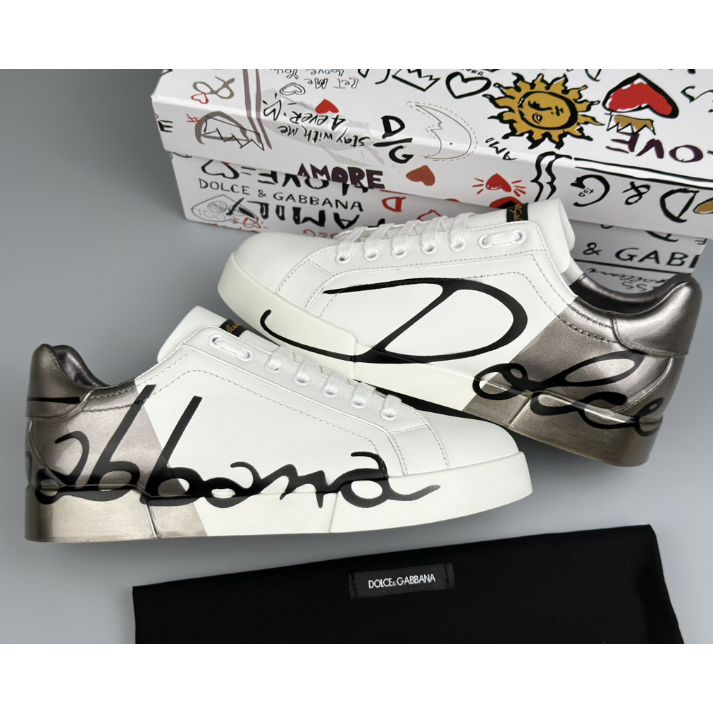 Dolce & Gabbana Leather Sneakers - PerfectKickZ