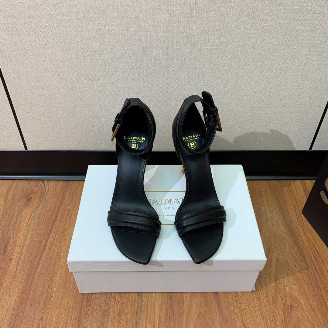 Balmain Moneta 105mm Leather Sandals - PerfectKickZ