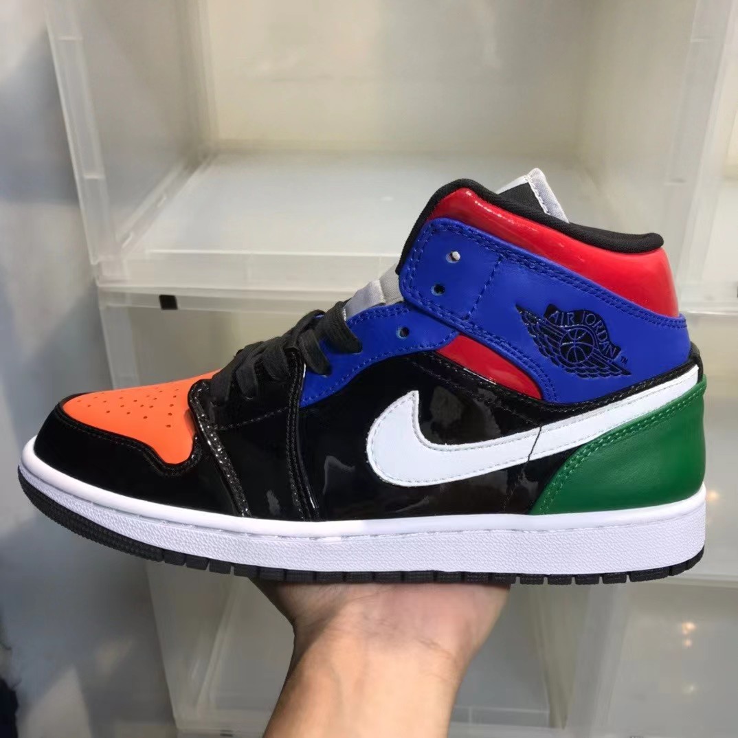 Air Jordan 1 Wmns Mid SE 'Multi Patent' Sneaker - PerfectKickZ