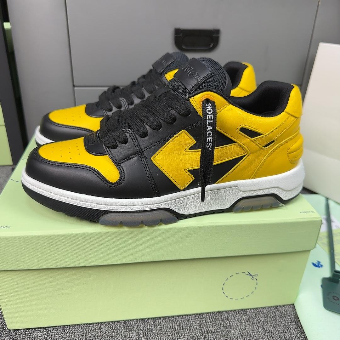 Off White c/o Virgil Abloh Men's Yellow Out Of Office - PerfectKickZ