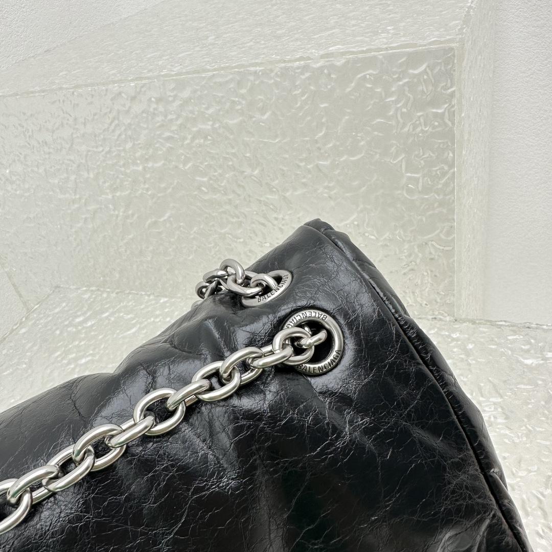 Balenciaga Monaco Small Chain Bag In Black - PerfectKickZ