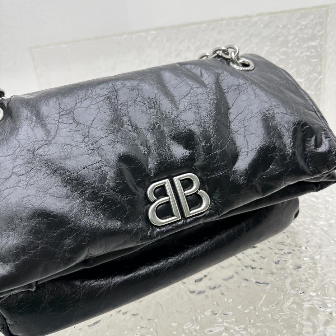 Balenciaga Monaco Small Chain Bag In Black - PerfectKickZ