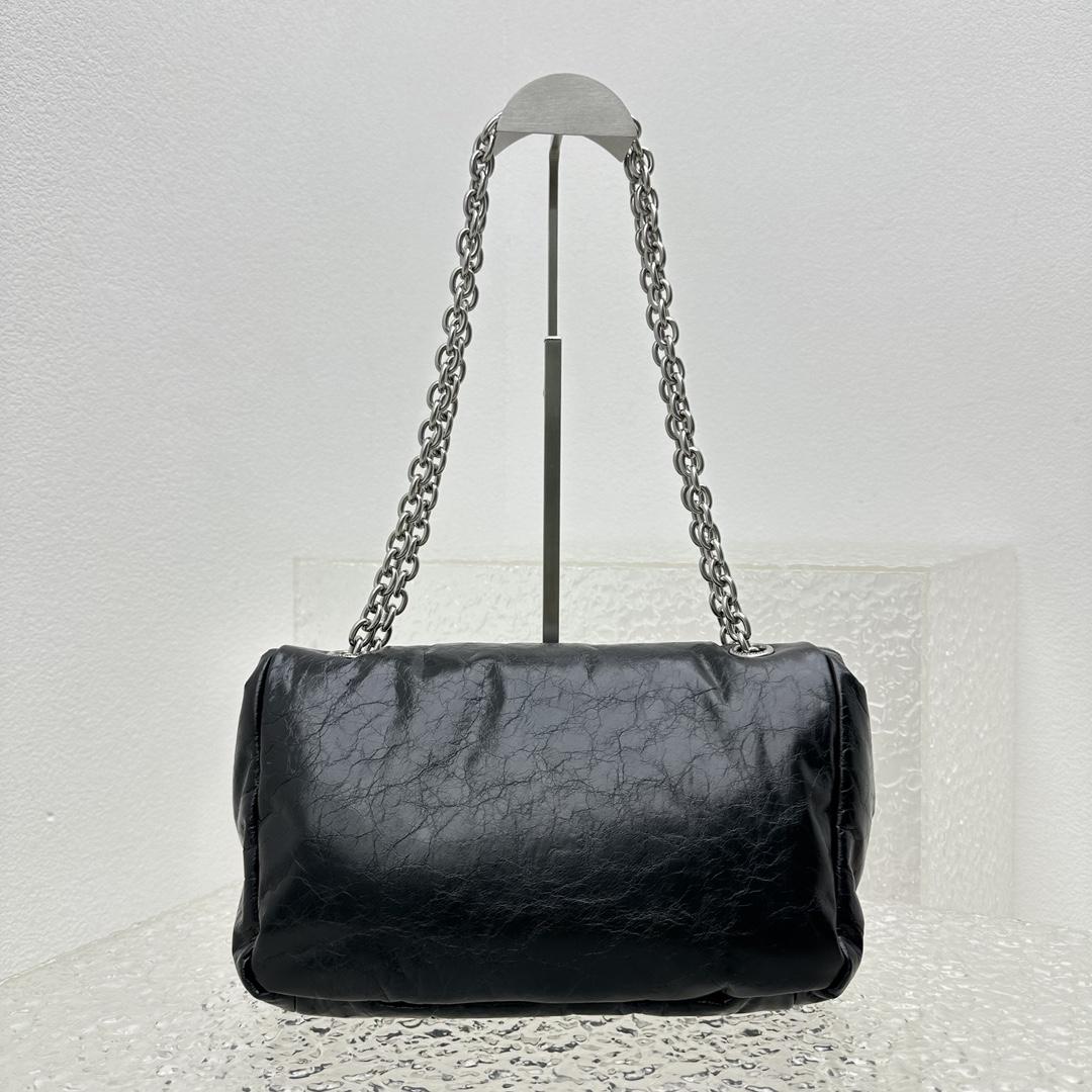 Balenciaga Monaco Small Chain Bag In Black - PerfectKickZ