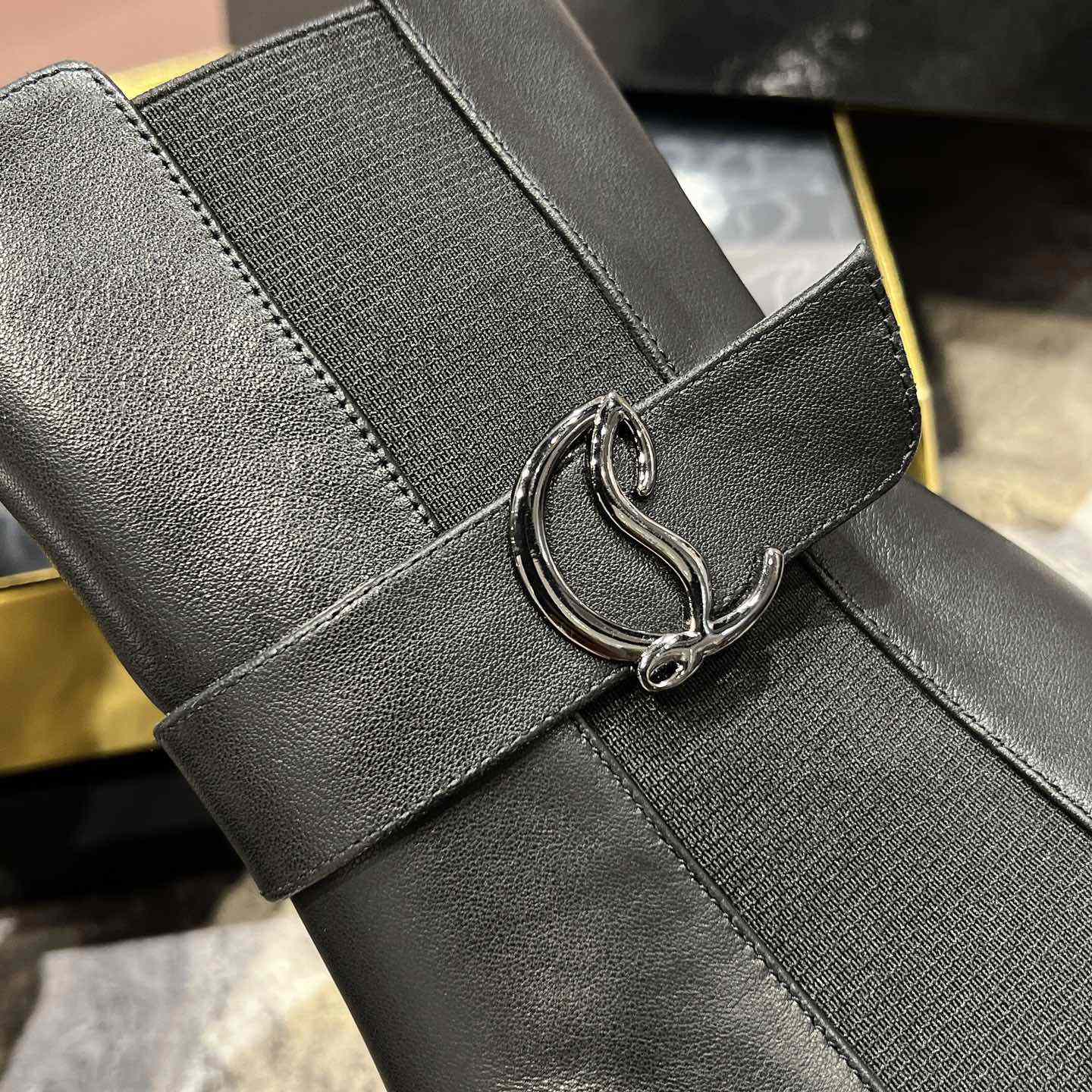 Christian Louboutin Black Cl Chelsea Booty 100 - PerfectKickZ