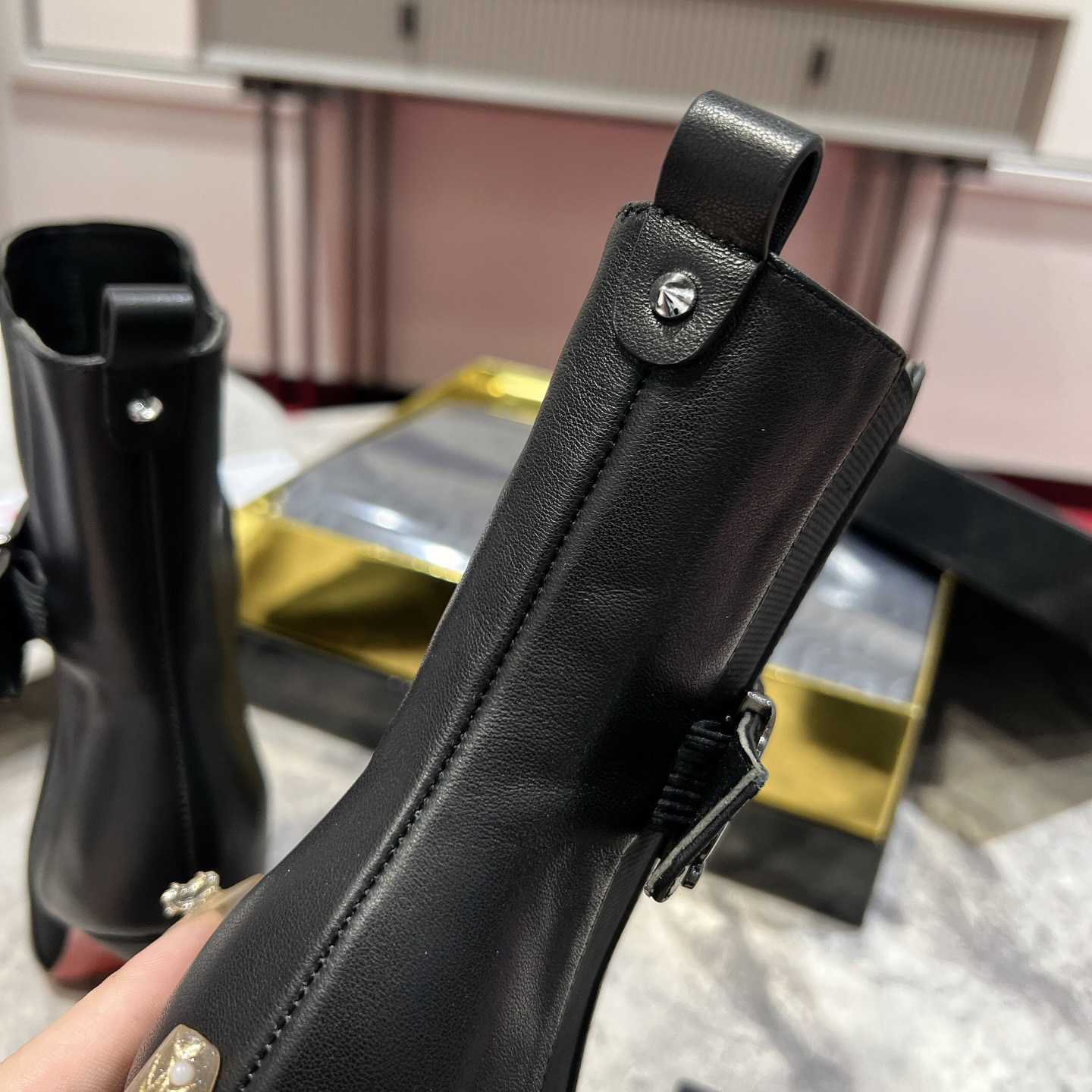 Christian Louboutin Black Cl Chelsea Booty 100 - PerfectKickZ