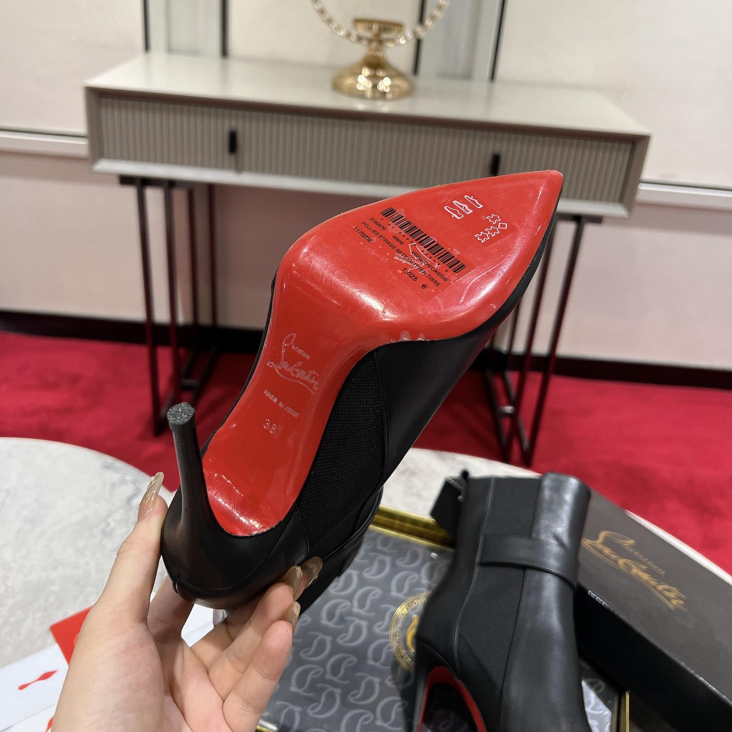 Christian Louboutin Black Cl Chelsea Booty 100 - PerfectKickZ