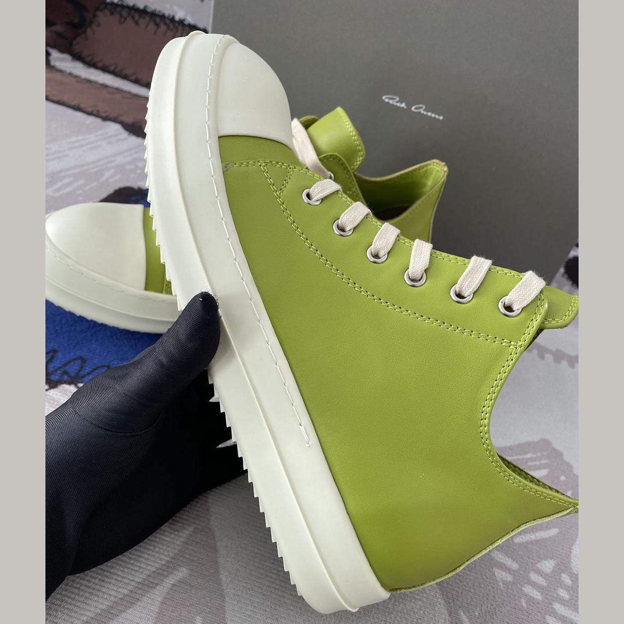 Rick Owens Low-Top Leather Sneakers - PerfectKickZ