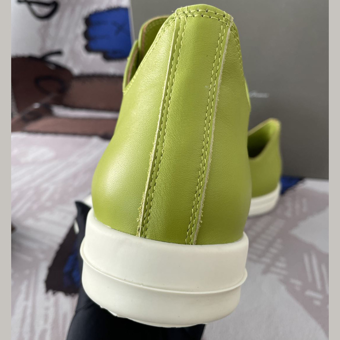Rick Owens Low-Top Leather Sneakers - PerfectKickZ
