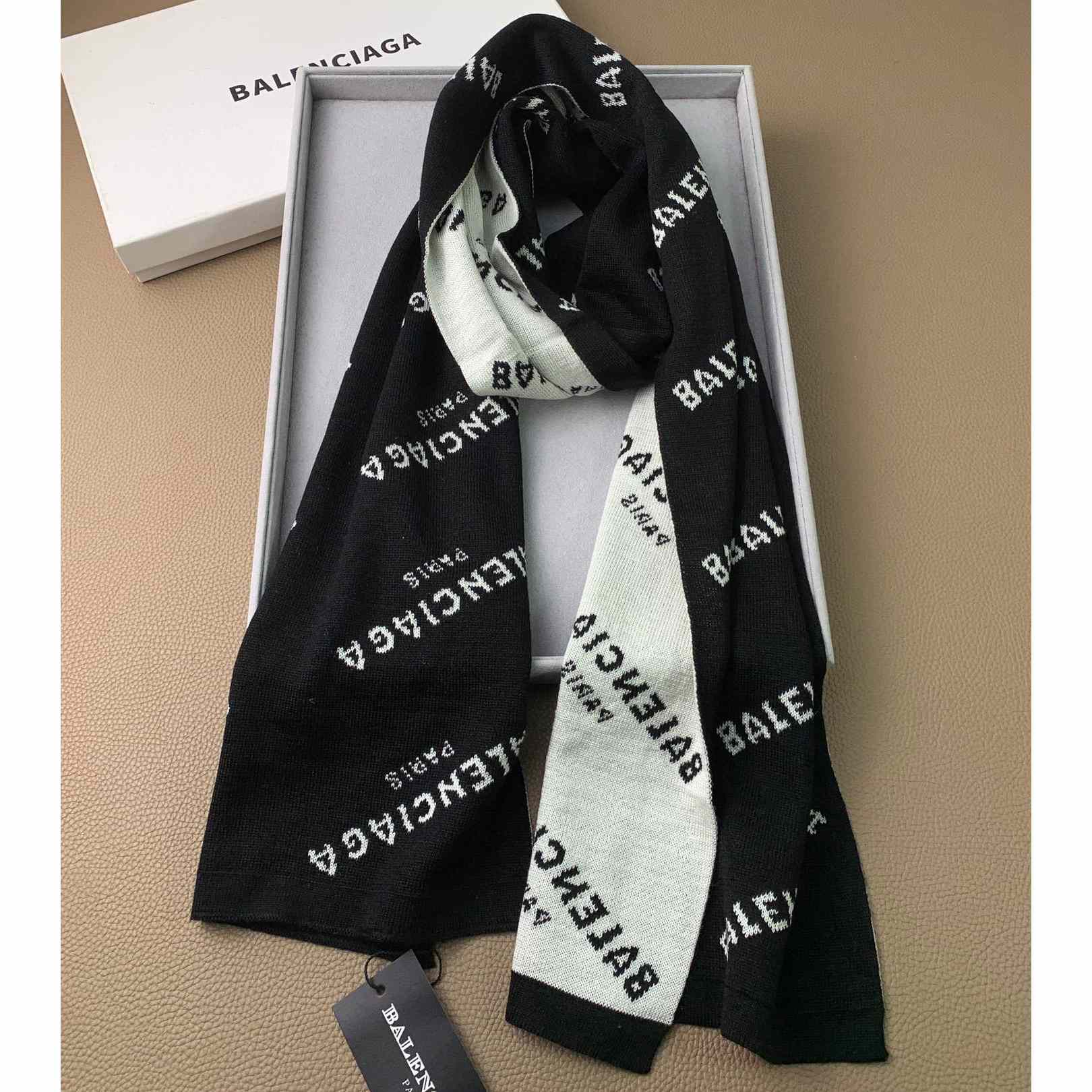 Balenciaga Allover Logo Scarf - PerfectKickZ