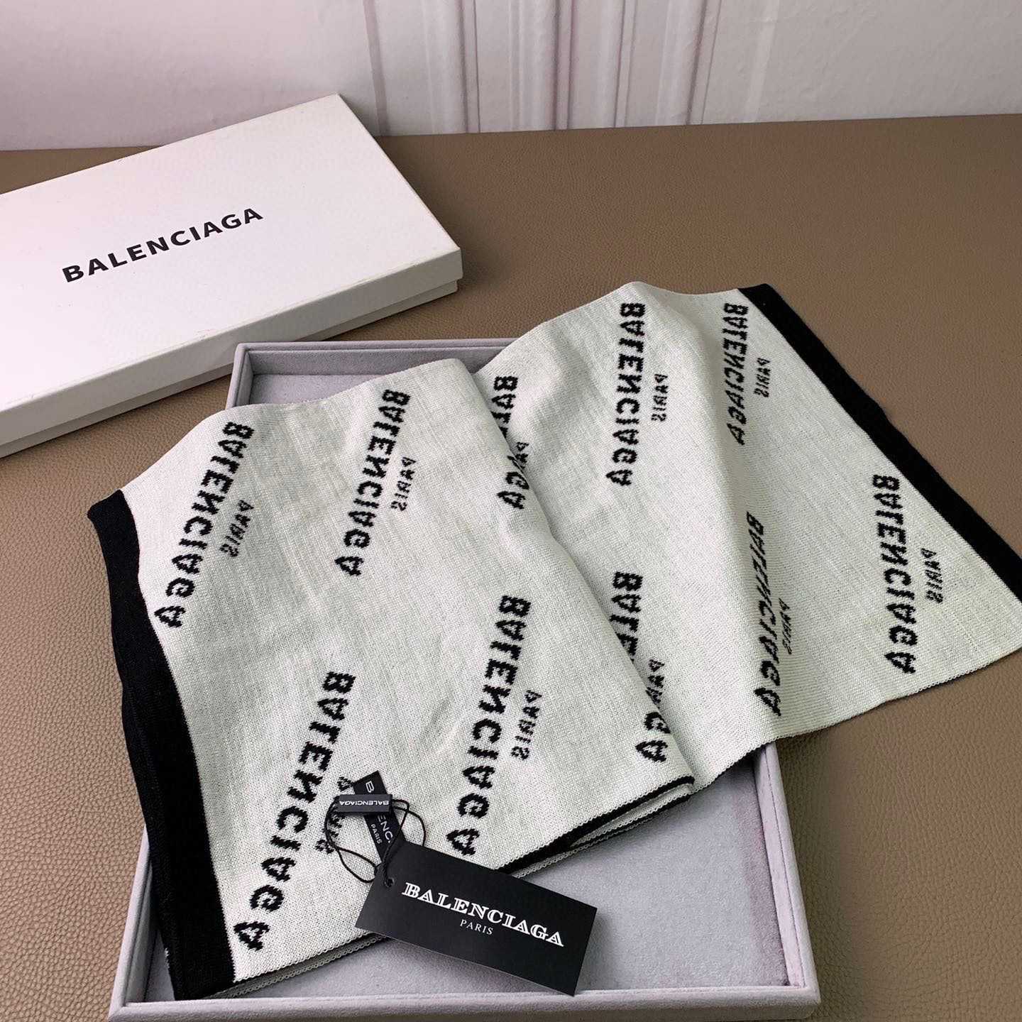Balenciaga Allover Logo Scarf - PerfectKickZ