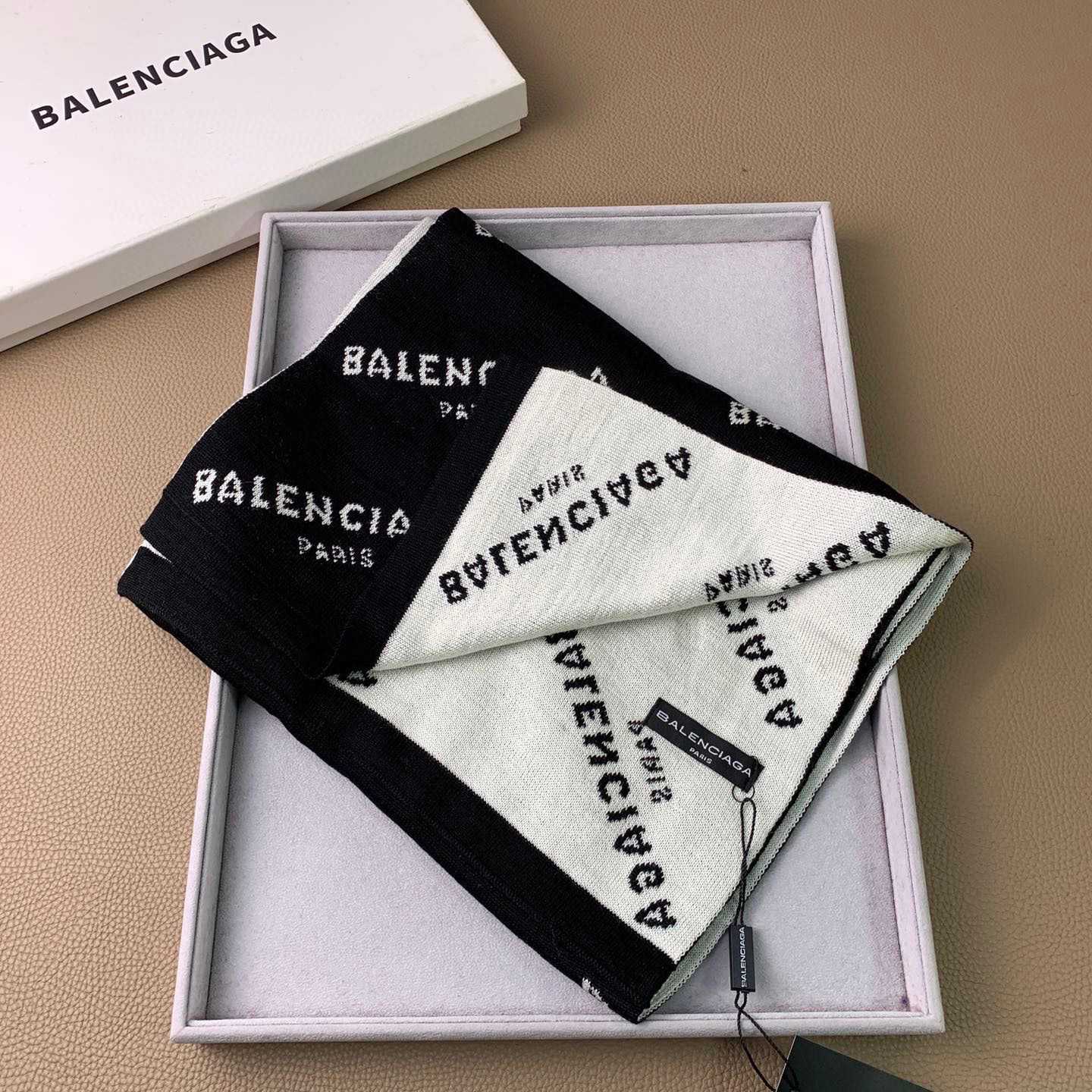 Balenciaga Allover Logo Scarf - PerfectKickZ