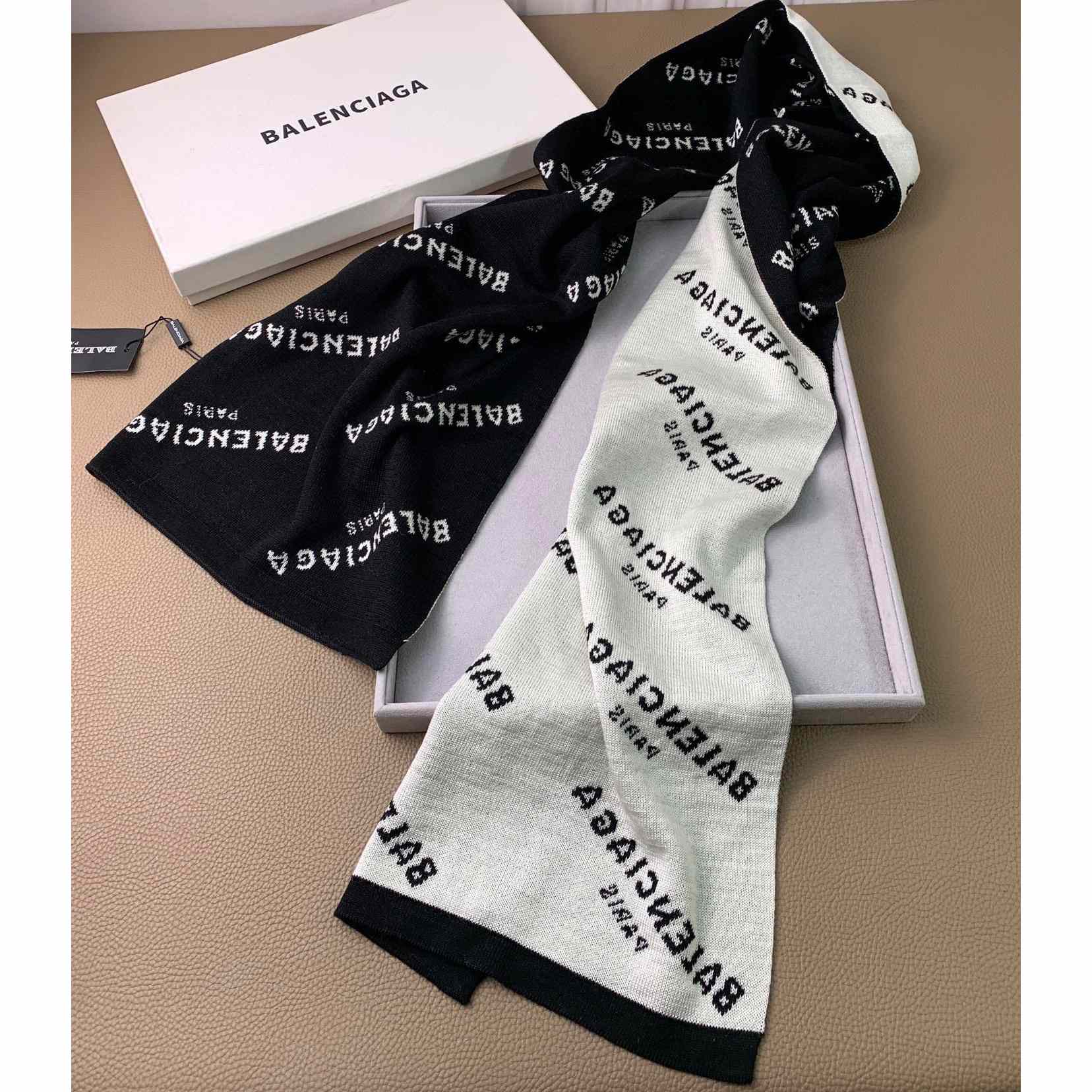 Balenciaga Allover Logo Scarf - PerfectKickZ