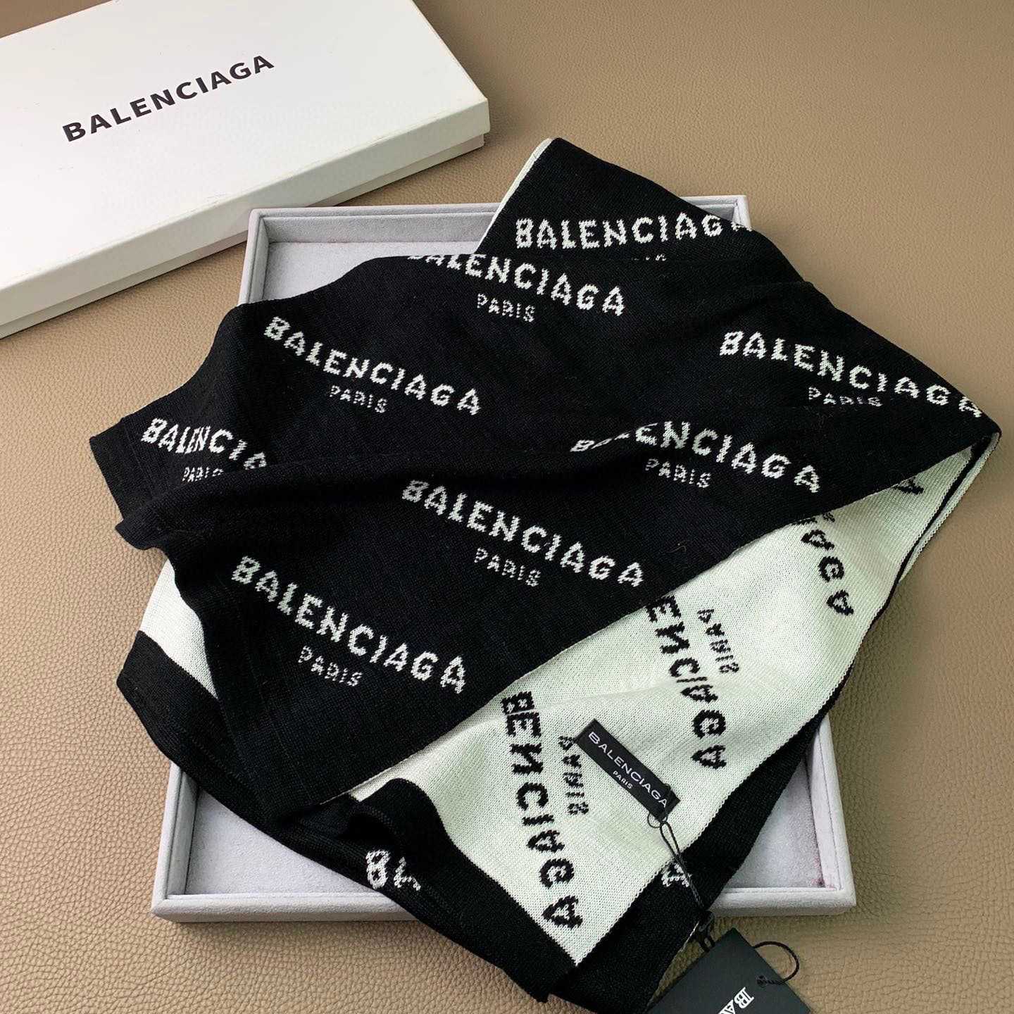 Balenciaga Allover Logo Scarf - PerfectKickZ
