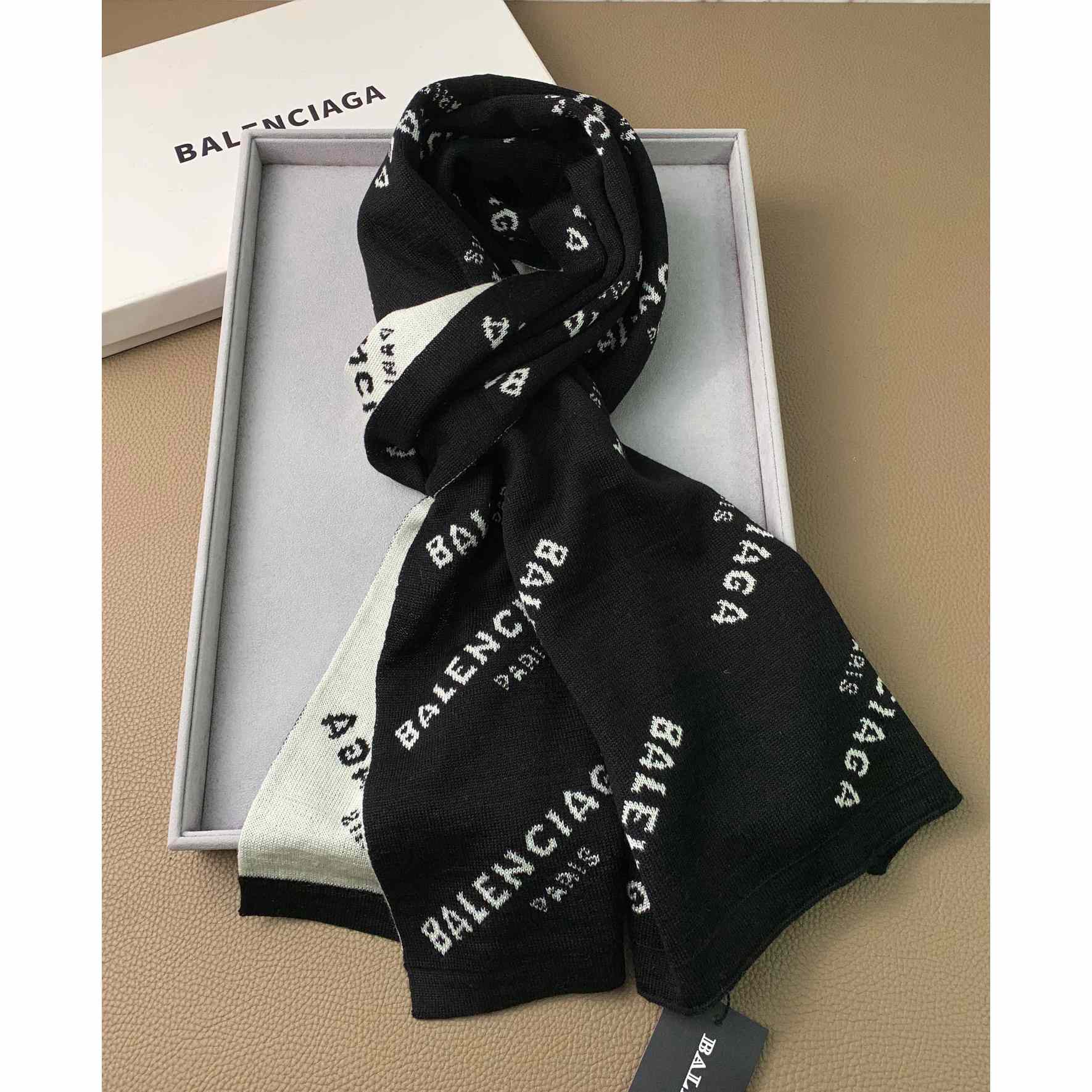 Balenciaga Allover Logo Scarf - PerfectKickZ
