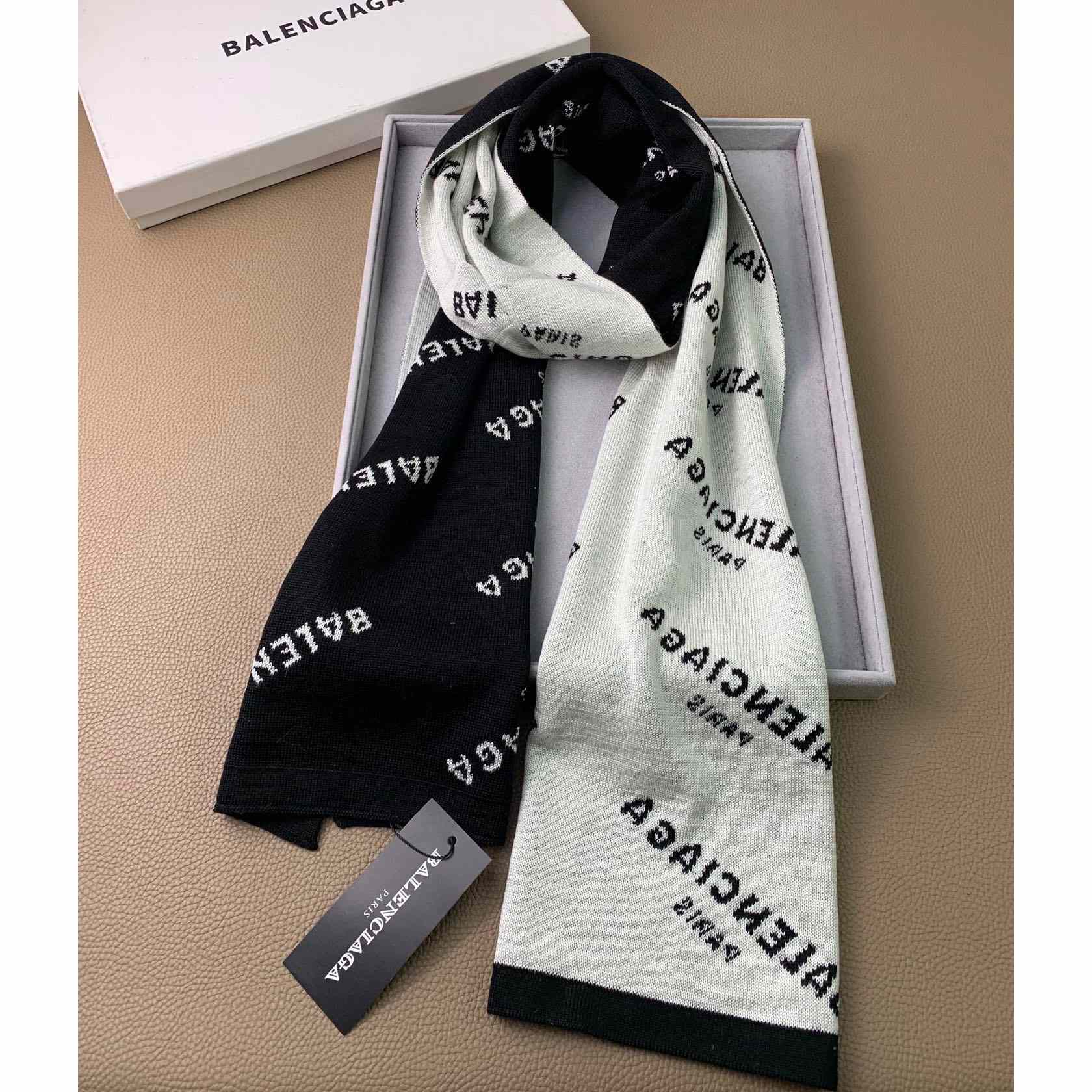 Balenciaga Allover Logo Scarf - PerfectKickZ