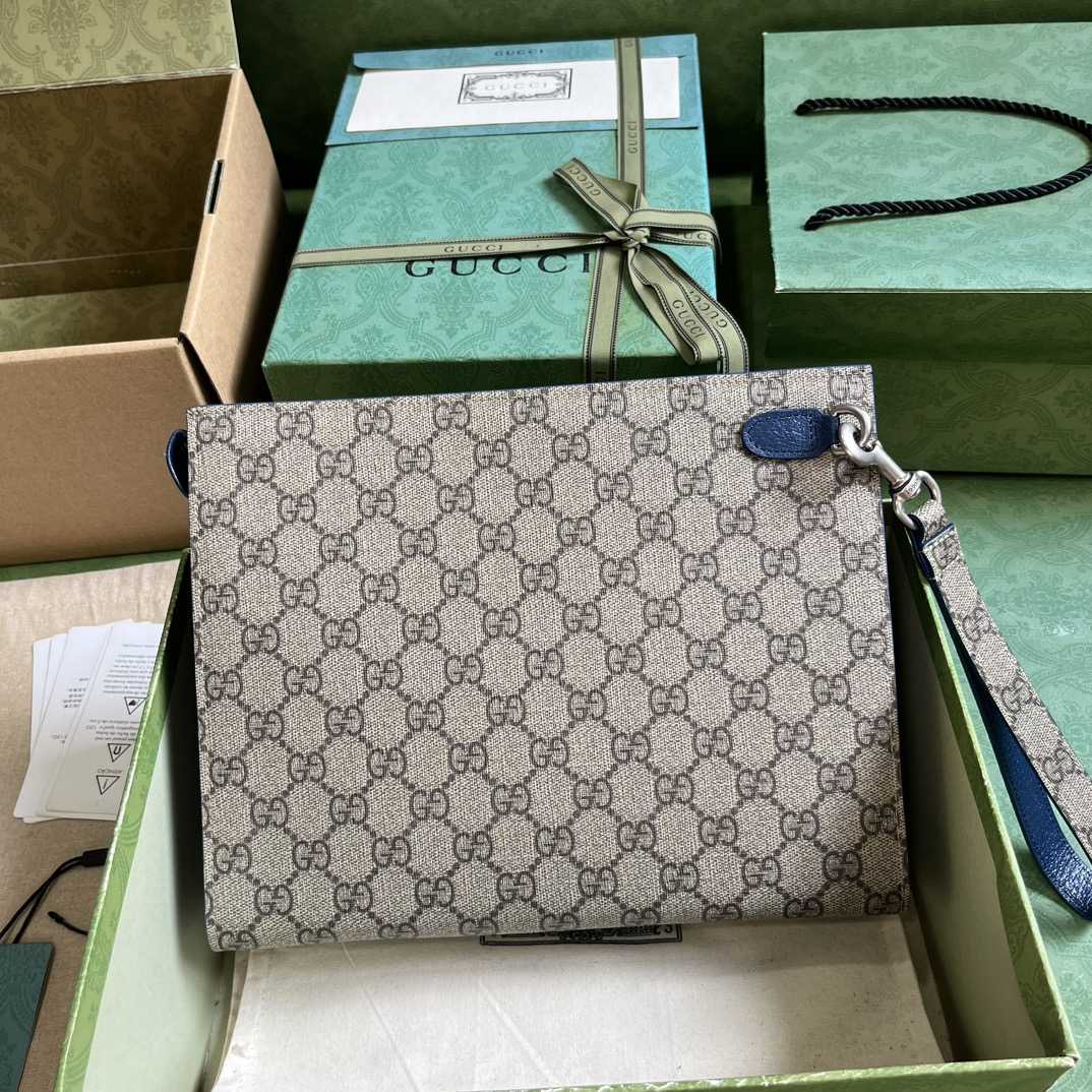 Gucci Pouch With GG Detail (18x 26x 6cm) - PerfectKickZ