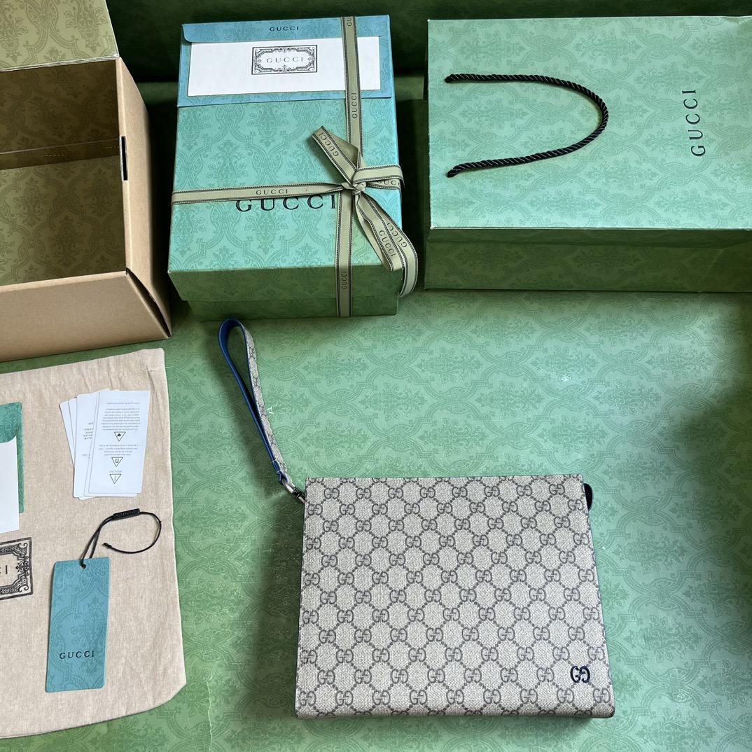 Gucci Pouch With GG Detail (18x 26x 6cm) - PerfectKickZ