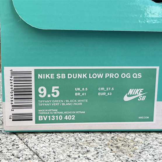 Concepts x TIFFANY CO. x Nike SB Dunk Low  Sneakers      BV1310-402 - PerfectKickZ