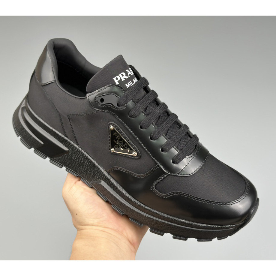 Prada Re-Nylon And Brushed Leather Sneakers - PerfectKickZ
