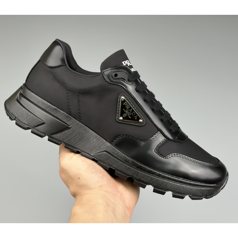 Prada Re-Nylon And Brushed Leather Sneakers - PerfectKickZ