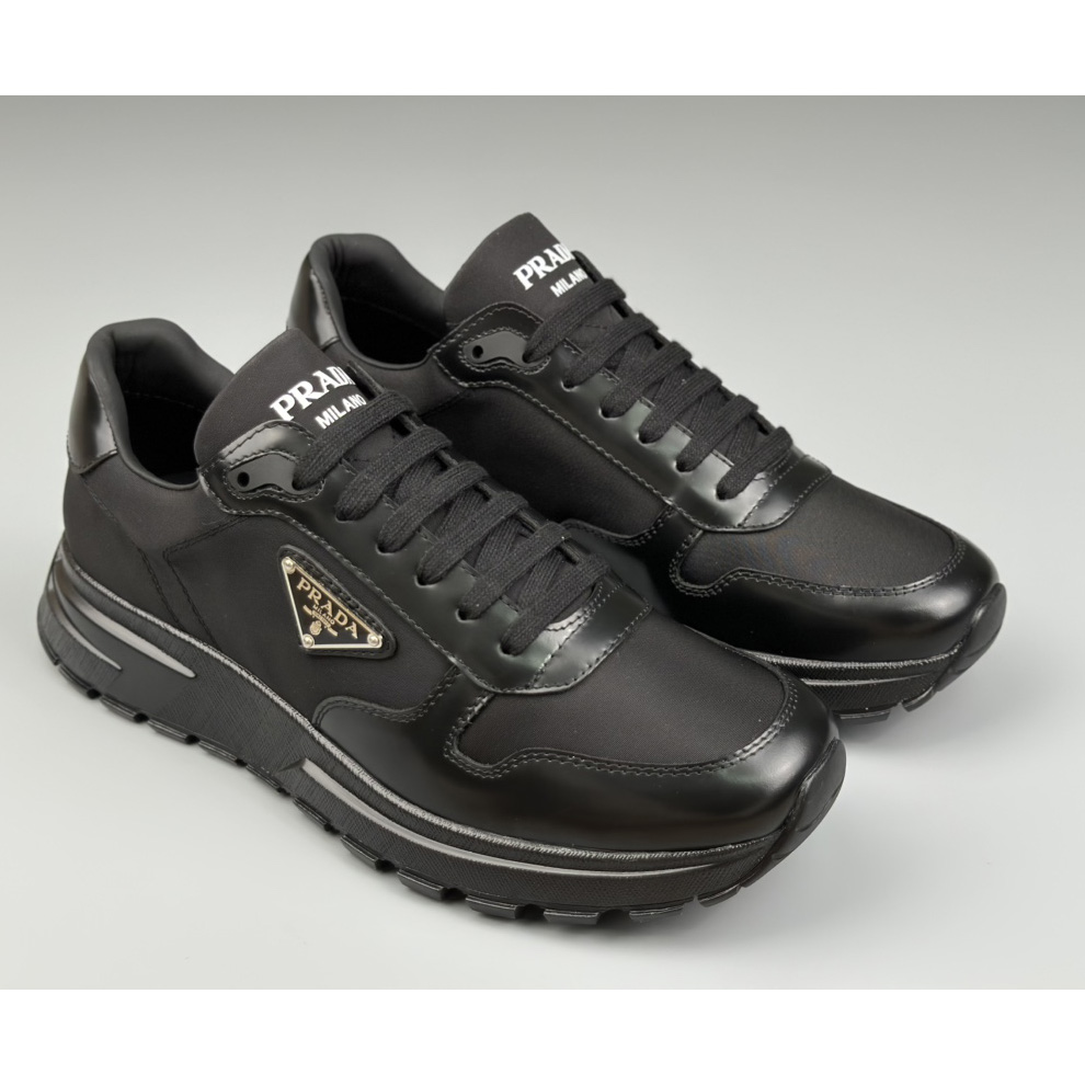 Prada Re-Nylon And Brushed Leather Sneakers - PerfectKickZ