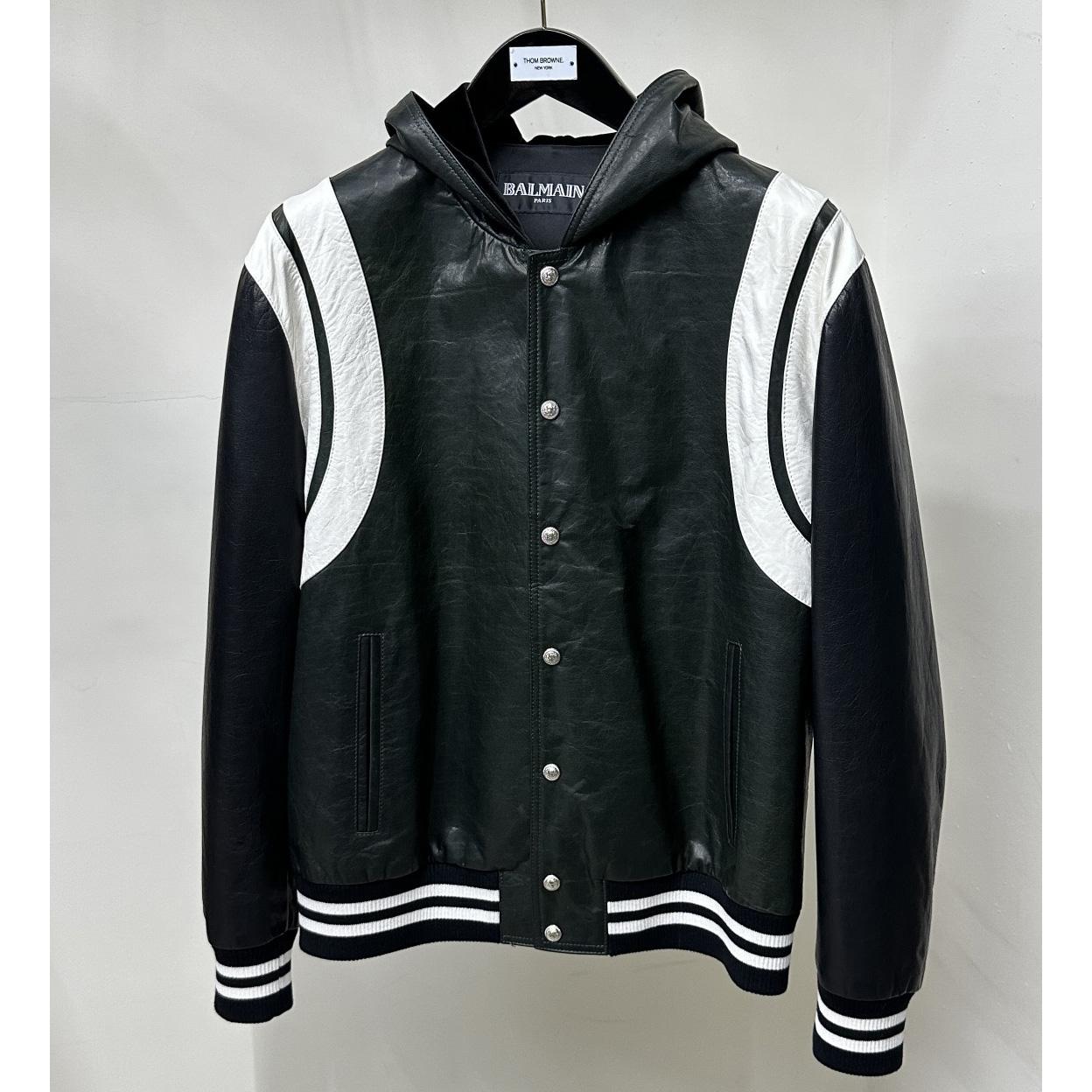 Balmain Colour-block Hooded Bomber Jacket - PerfectKickZ