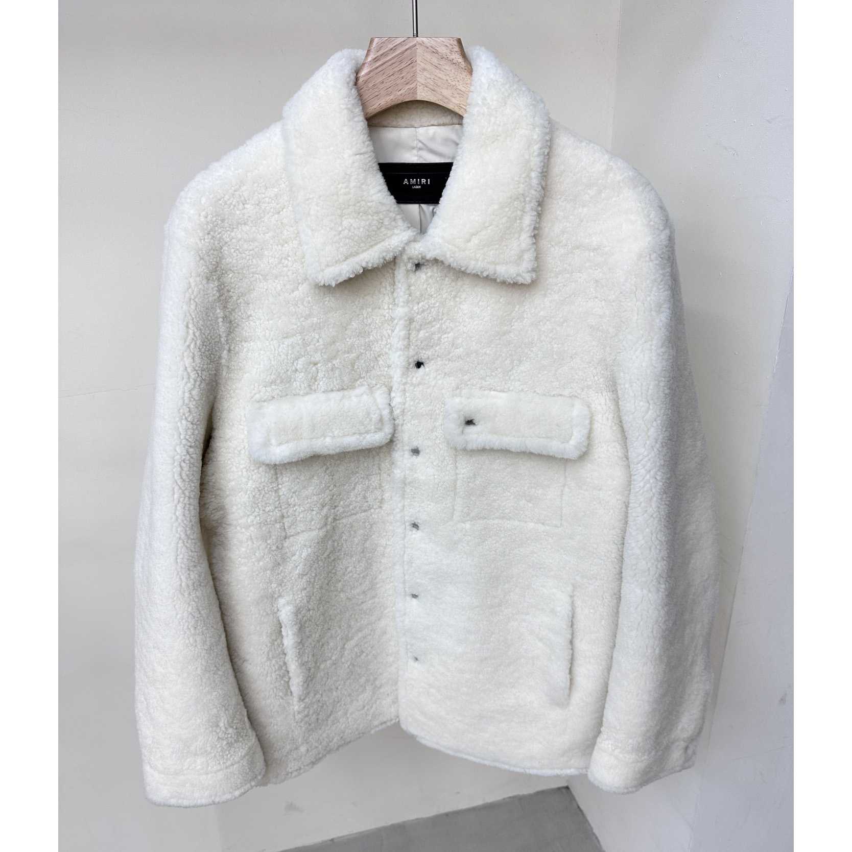 Amiri Logo-print Shearling Jacket - PerfectKickZ