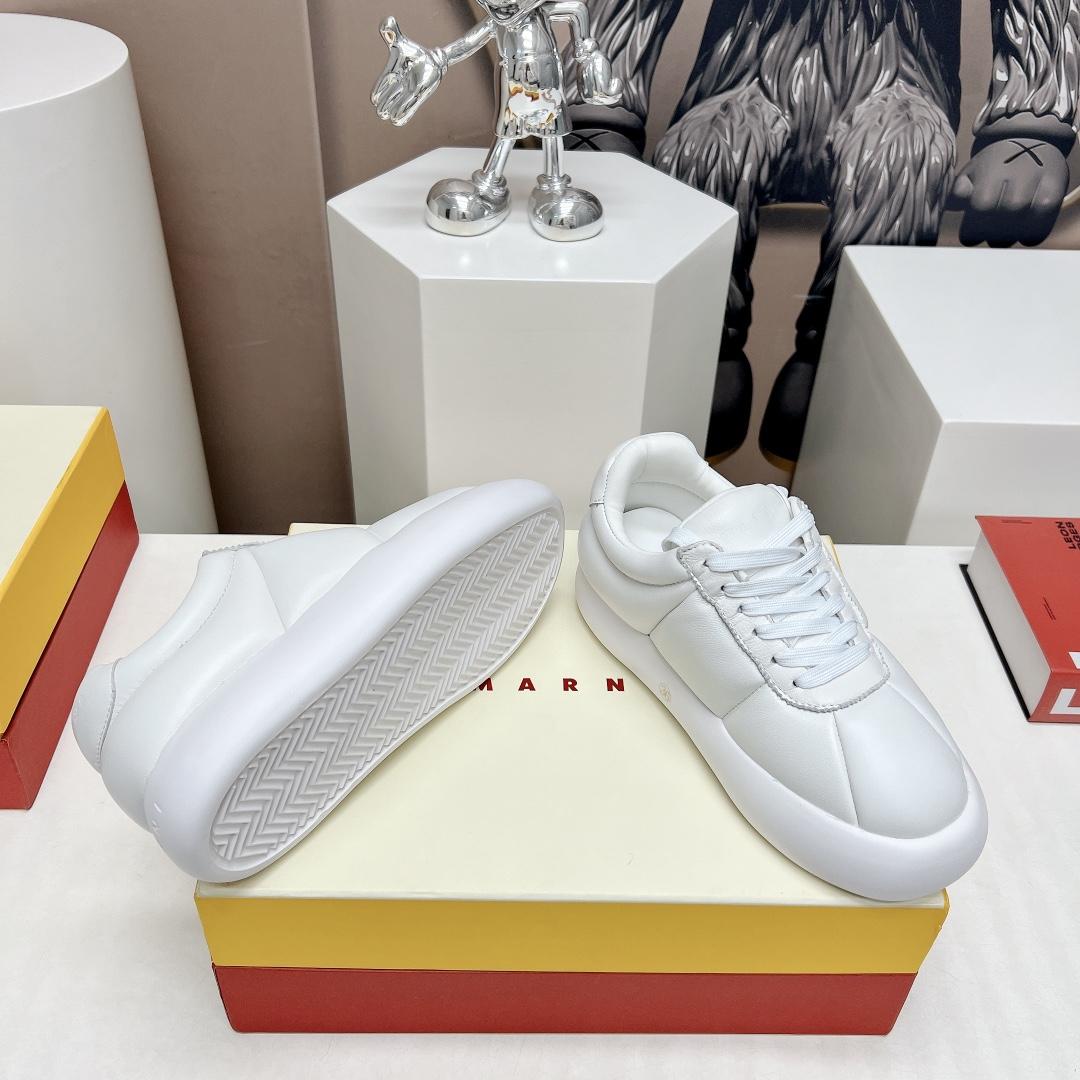 Marni White Leather Bigfoot 2.0 Sneaker - PerfectKickZ