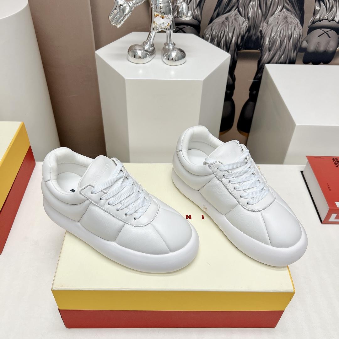 Marni White Leather Bigfoot 2.0 Sneaker - PerfectKickZ