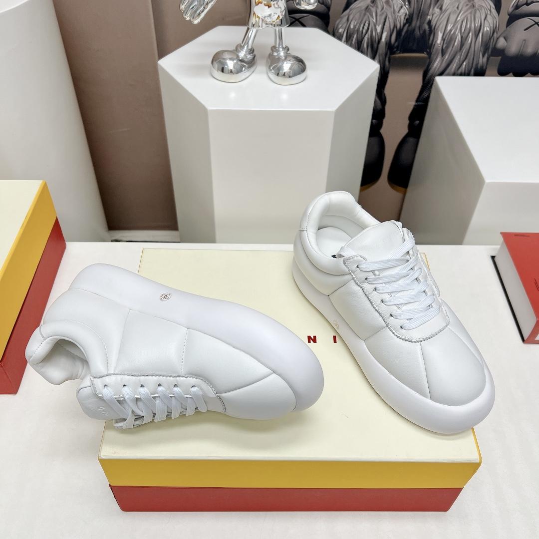 Marni White Leather Bigfoot 2.0 Sneaker - PerfectKickZ