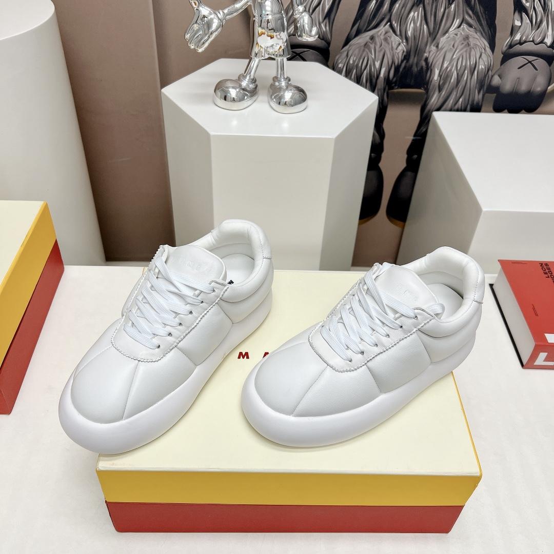 Marni White Leather Bigfoot 2.0 Sneaker - PerfectKickZ