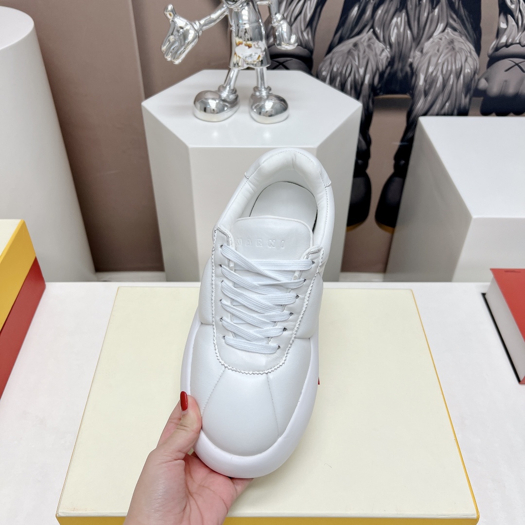 Marni White Leather Bigfoot 2.0 Sneaker - PerfectKickZ