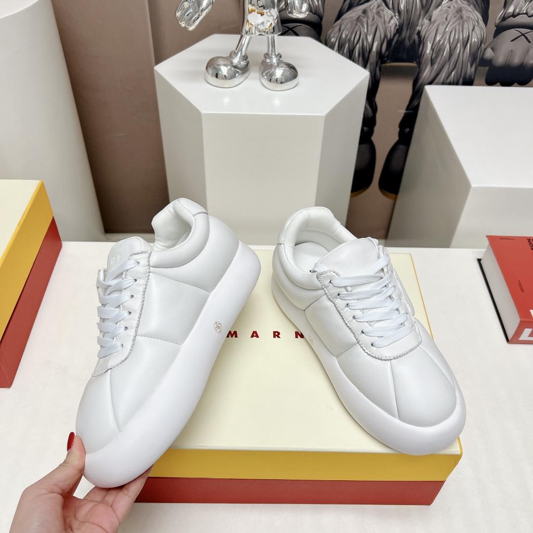 Marni White Leather Bigfoot 2.0 Sneaker - PerfectKickZ