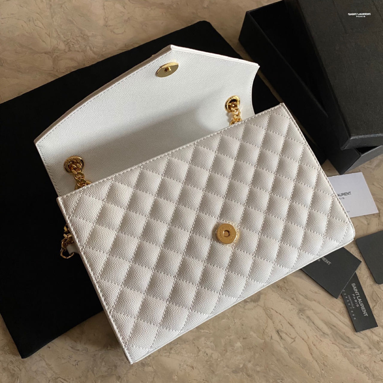 Saint Laurent Monogram Chain Wallet  (24-17.5-6cm) - PerfectKickZ