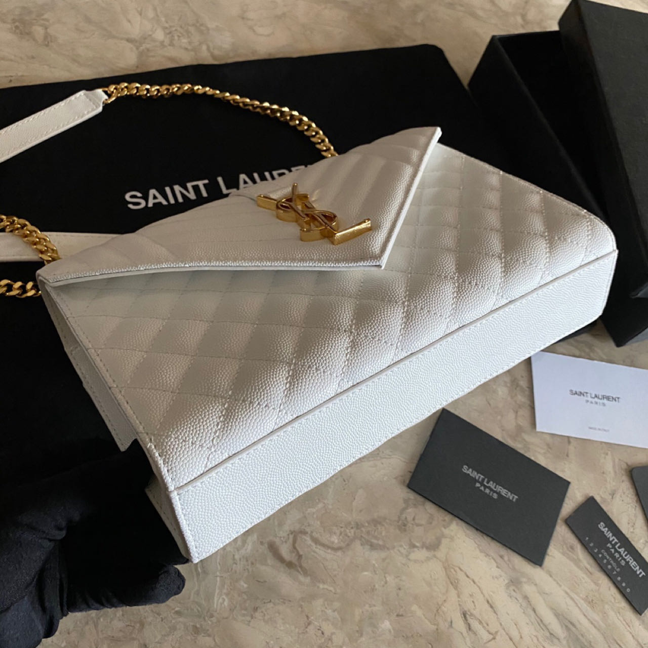 Saint Laurent Monogram Chain Wallet  (24-17.5-6cm) - PerfectKickZ