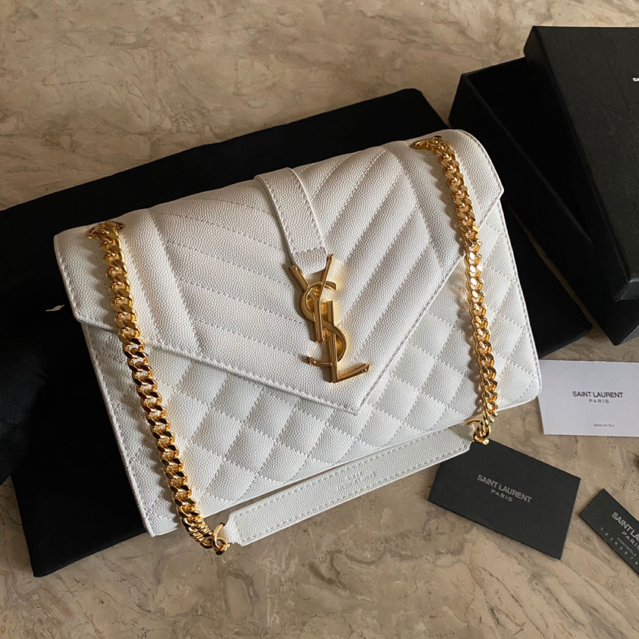 Saint Laurent Monogram Chain Wallet  (24-17.5-6cm) - PerfectKickZ