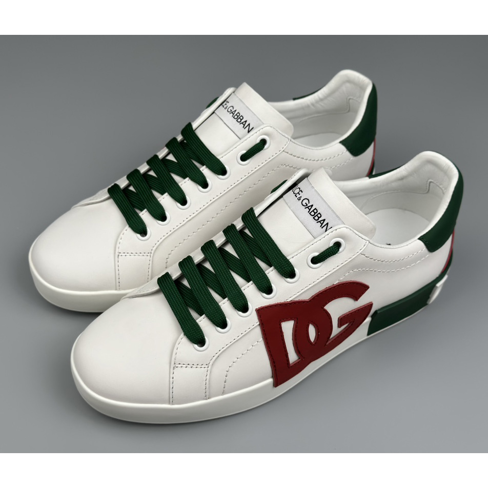 Dolce & Gabbana Calfskin Portofino Sneakers With DG Logo - PerfectKickZ