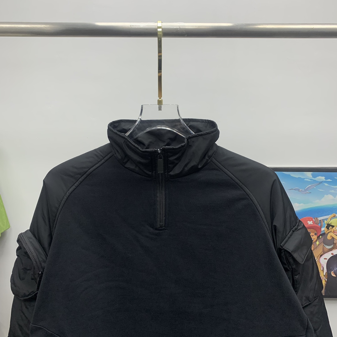 Off White Patch Arr Halfzip Tech Crewn Black No Co - PerfectKickZ