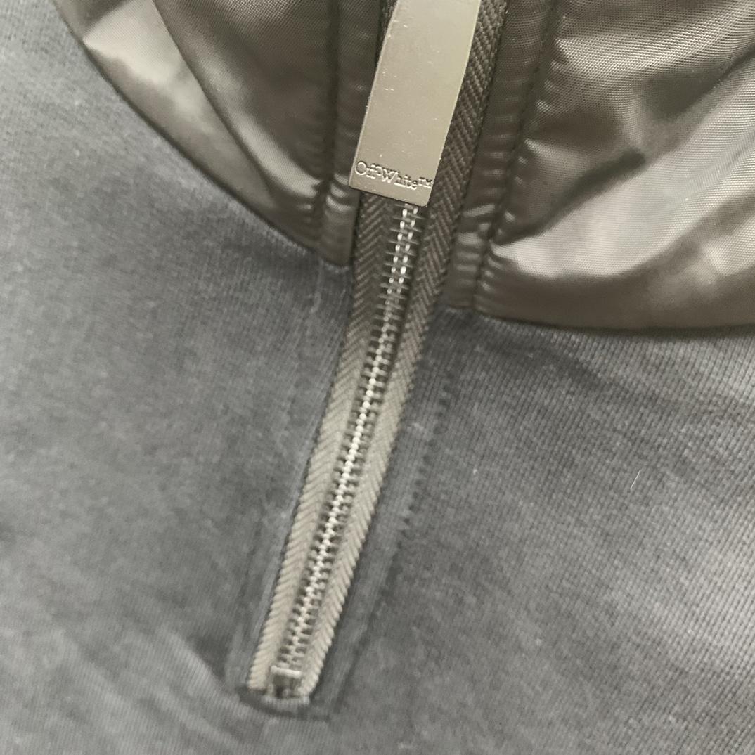 Off White Patch Arr Halfzip Tech Crewn Black No Co - PerfectKickZ