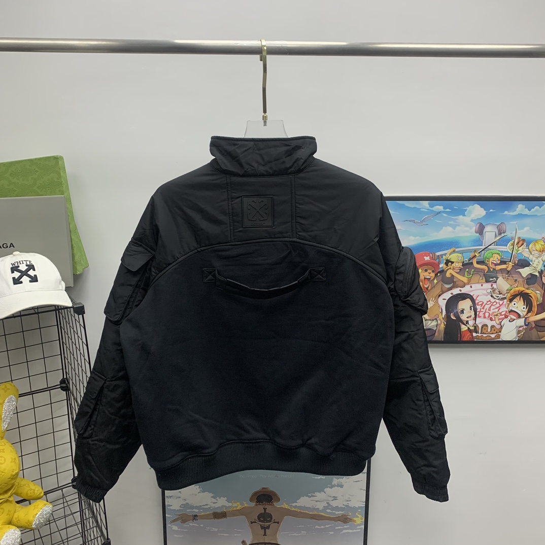 Off White Patch Arr Halfzip Tech Crewn Black No Co - PerfectKickZ