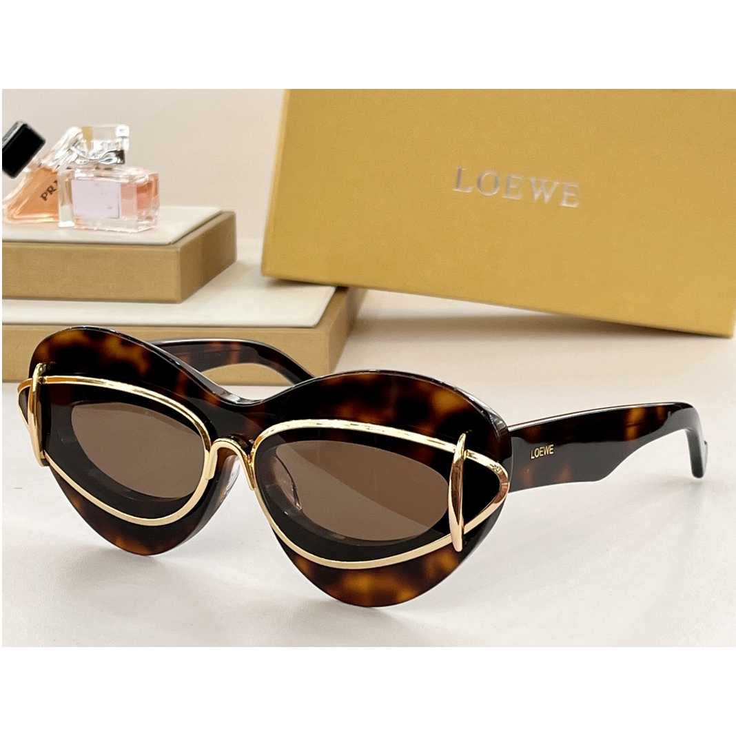 Loewe Cateye Double Frame Sunglasses In Acetate And Metal - PerfectKickZ
