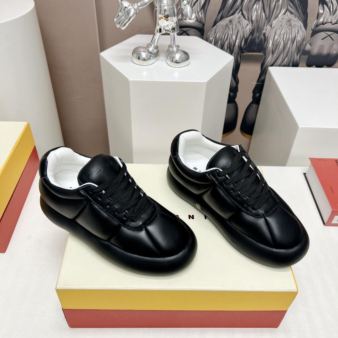Marni Black Leather Bigfoot 2.0 Sneaker - PerfectKickZ