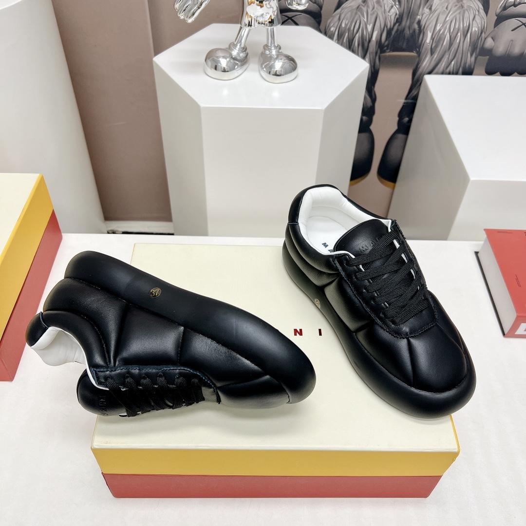 Marni Black Leather Bigfoot 2.0 Sneaker - PerfectKickZ
