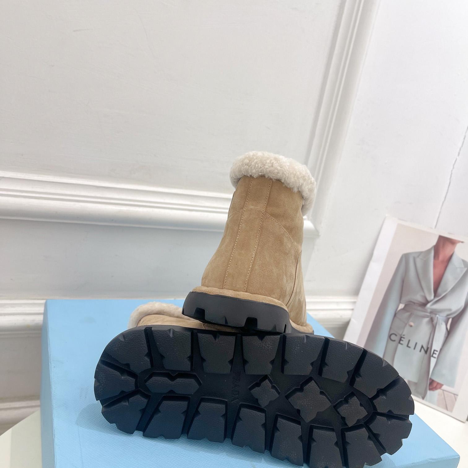 Prada Shearling Booties - 