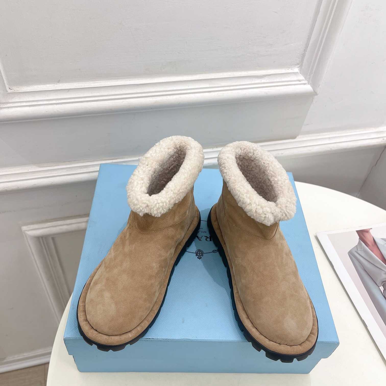 Prada Shearling Booties - 