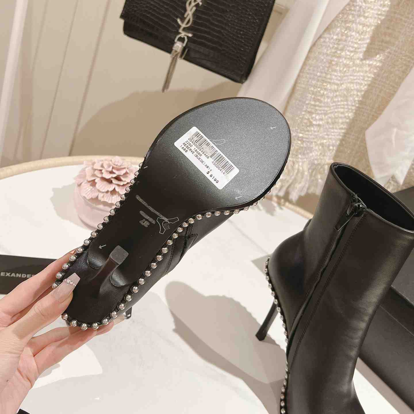 Alexander Wang Nova Round Toe Ankle Boot In Leather - PerfectKickZ