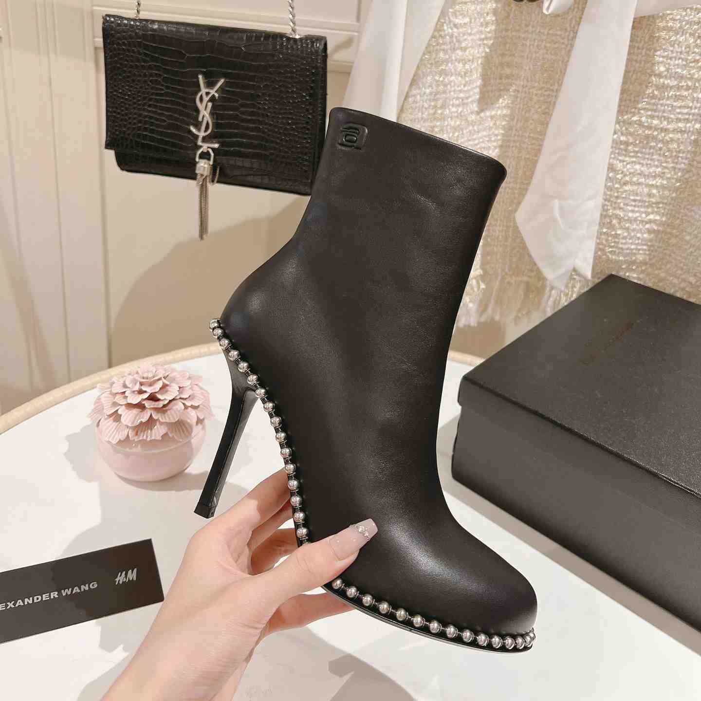 Alexander Wang Nova Round Toe Ankle Boot In Leather - PerfectKickZ